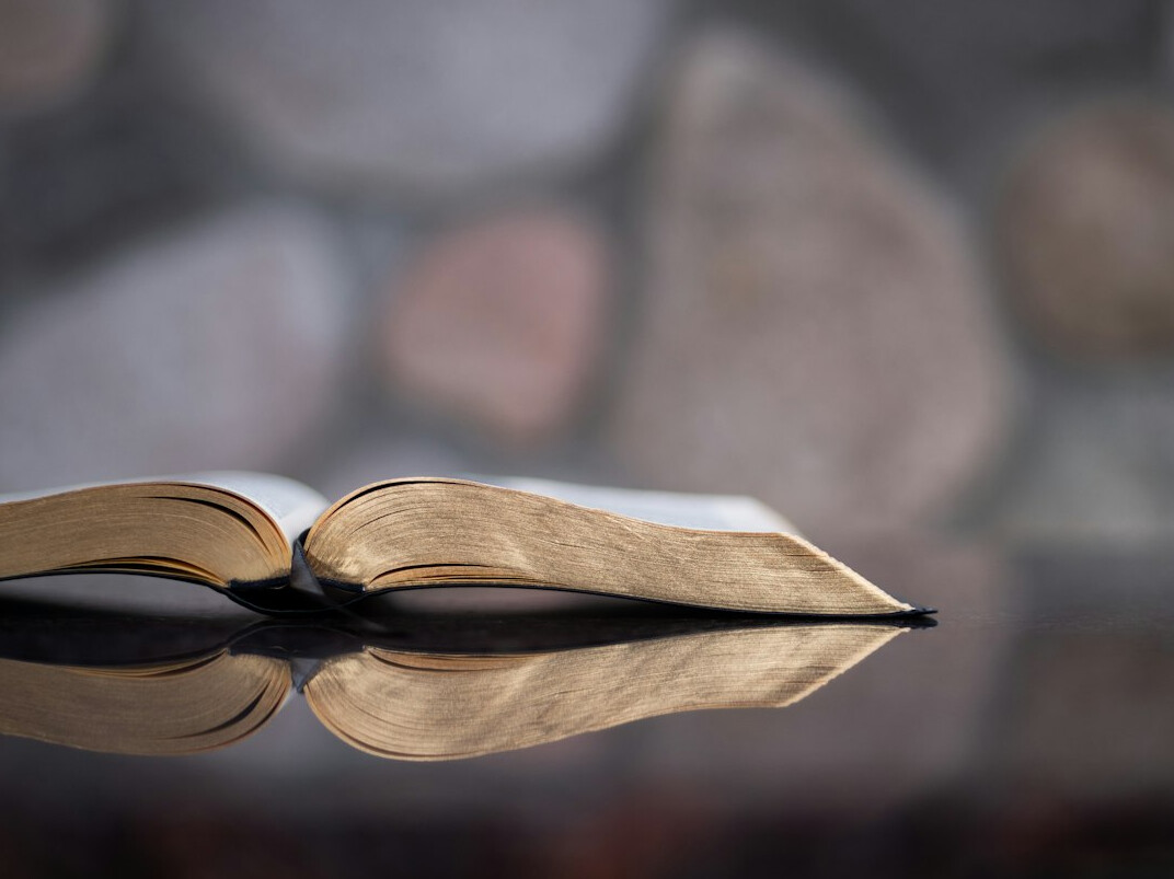 open book on table