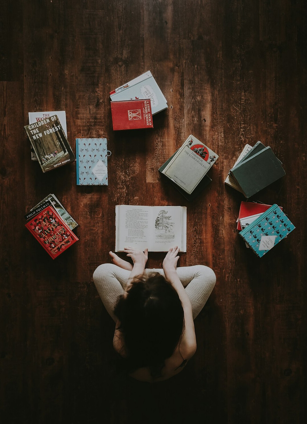 person reading thriller